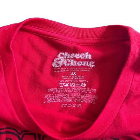 Party on like CHEECH & CHONG T-Shirt SZ 3 X Red Like New - Picture 6 of 6